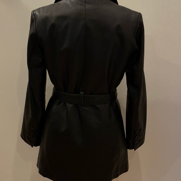 Vintage Wilson’s BlackLeather Trench Coat w Removable Lining / Size S - Picture 9 of 16